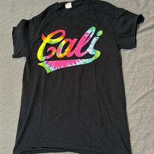 Cali Tie-Dye Graphic Black T-Shirt